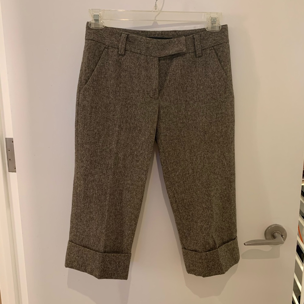 Robert Rodriguez brown tweed Capri pants